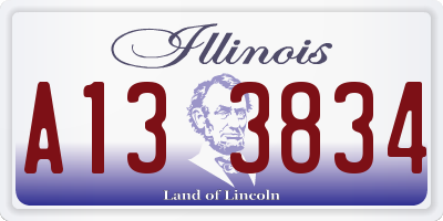 IL license plate A133834