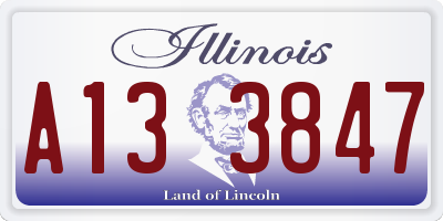 IL license plate A133847