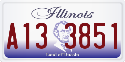 IL license plate A133851