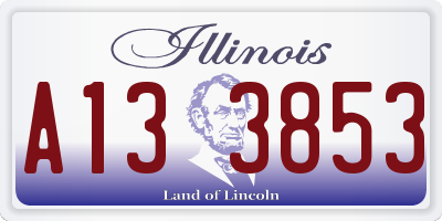 IL license plate A133853