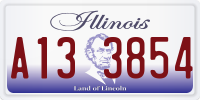 IL license plate A133854