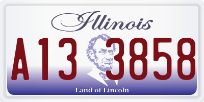 IL license plate A133858