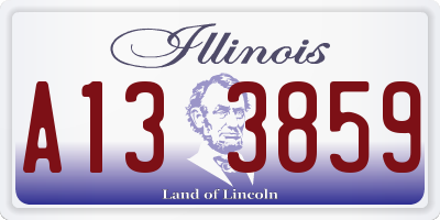 IL license plate A133859