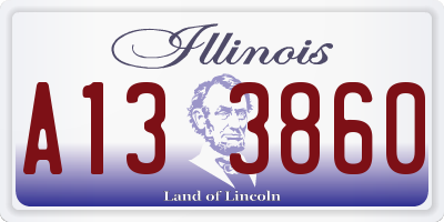 IL license plate A133860