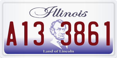 IL license plate A133861