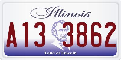 IL license plate A133862