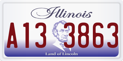 IL license plate A133863
