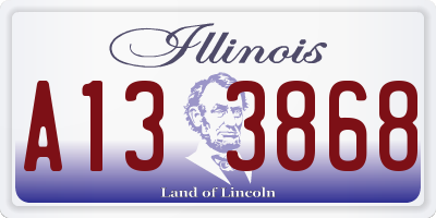 IL license plate A133868