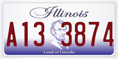 IL license plate A133874