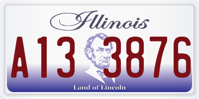 IL license plate A133876