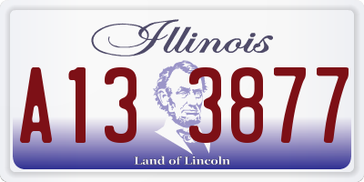 IL license plate A133877