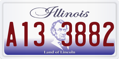 IL license plate A133882
