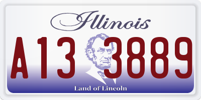 IL license plate A133889