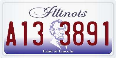 IL license plate A133891