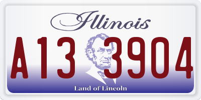 IL license plate A133904