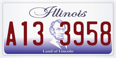IL license plate A133958