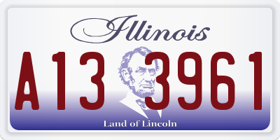 IL license plate A133961
