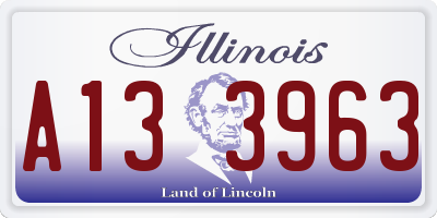 IL license plate A133963