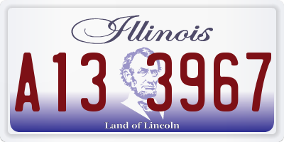IL license plate A133967