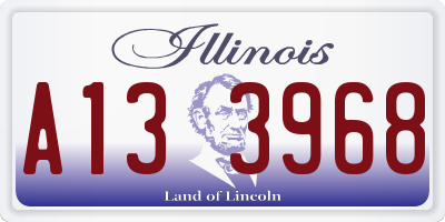 IL license plate A133968