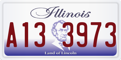 IL license plate A133973