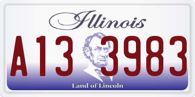 IL license plate A133983
