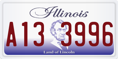 IL license plate A133996