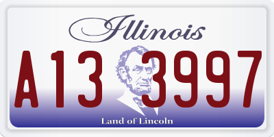 IL license plate A133997