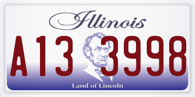 IL license plate A133998