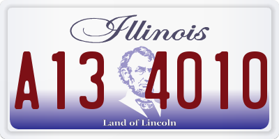 IL license plate A134010