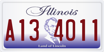 IL license plate A134011