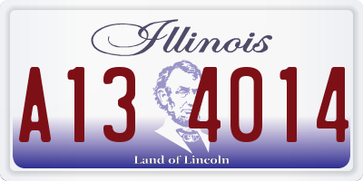 IL license plate A134014