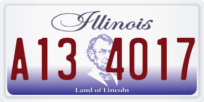 IL license plate A134017