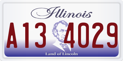 IL license plate A134029