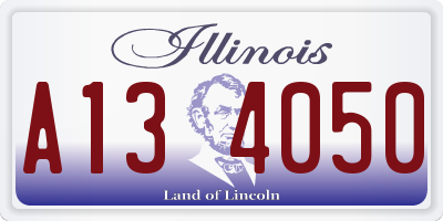 IL license plate A134050