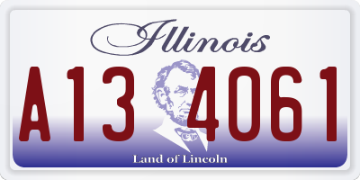 IL license plate A134061