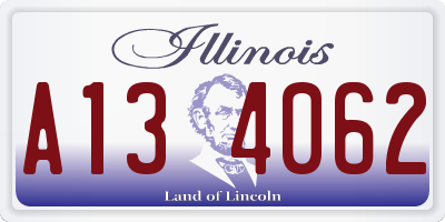 IL license plate A134062