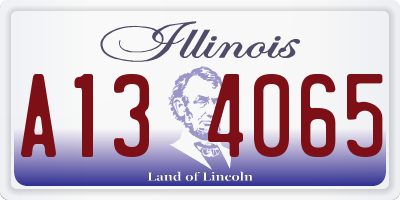 IL license plate A134065