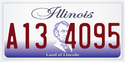 IL license plate A134095