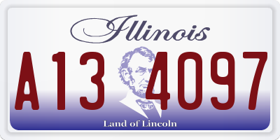 IL license plate A134097