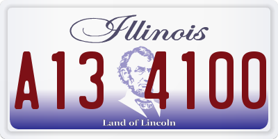 IL license plate A134100