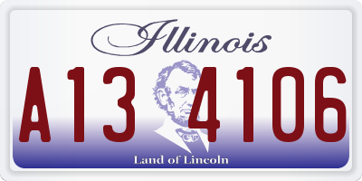 IL license plate A134106