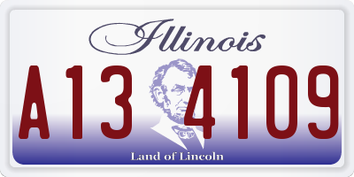 IL license plate A134109