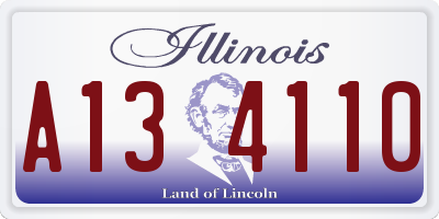 IL license plate A134110