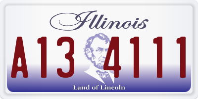 IL license plate A134111
