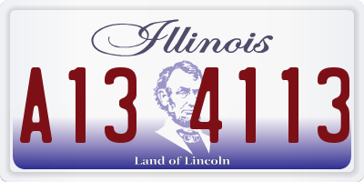 IL license plate A134113