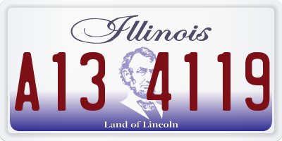 IL license plate A134119