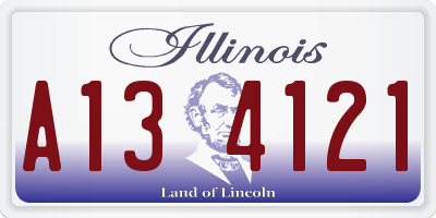IL license plate A134121
