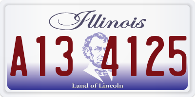 IL license plate A134125
