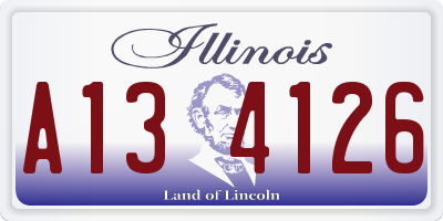 IL license plate A134126